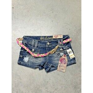 Amazing Wallflower Y2K Deadstock Mini Shorts with good embroidery